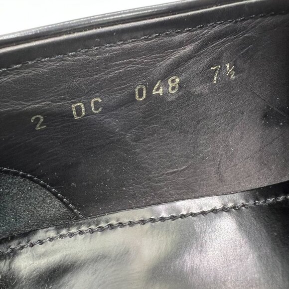 Prada black brushed leather dress loafers main image 4